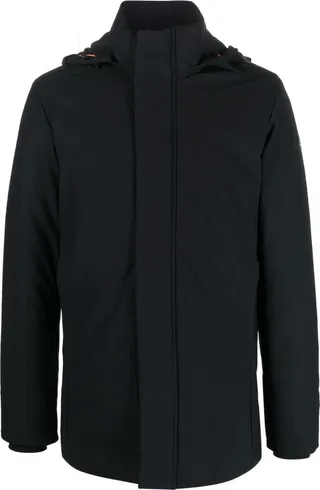 High-Neck Hooded Parka Coat