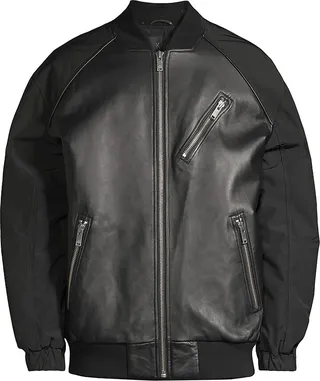 Anica Leather Bomber Jacket
