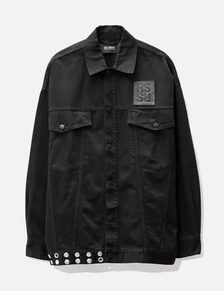 Leather Fringe Denim Jacket