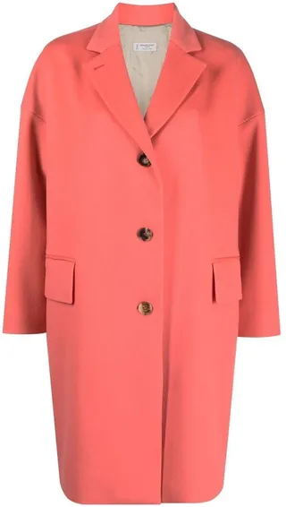 Single Breasted Virgin Wool Coat