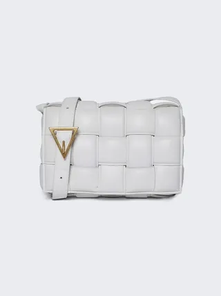 Intreccio Crossbody Bag Chalk and Gold