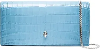 Skull-Stud Leather Shoulder Bag