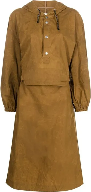 A-line hooded parka