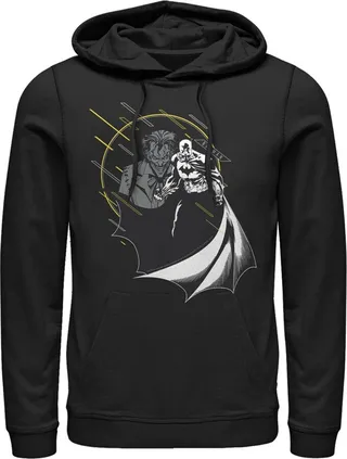 Men's Batman Caped Hero Pull Over Hoodie - Black - Medium