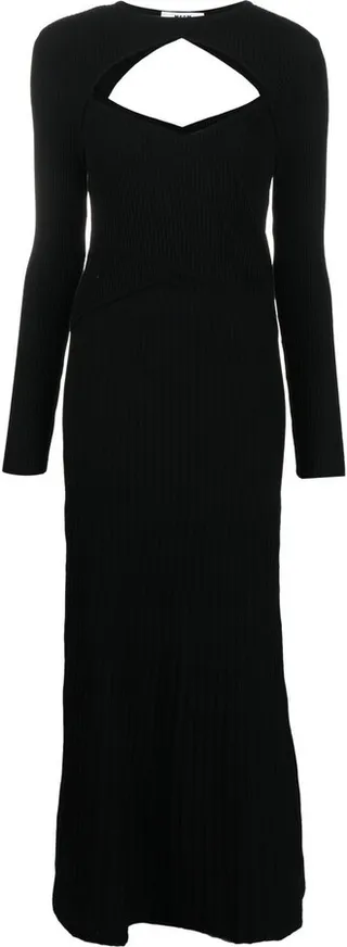 Ribbed-Knit Midi Dress