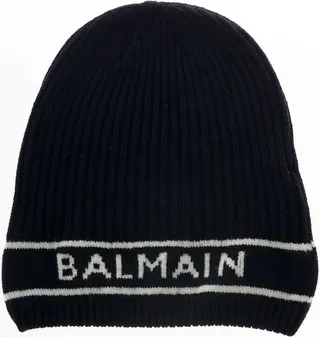 Balmain Logo-Intarsia Knit Beanie