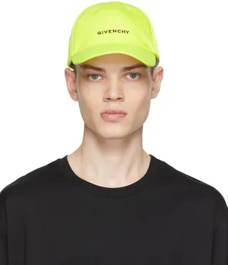 Givenchy Yellow Curved Logo Cap