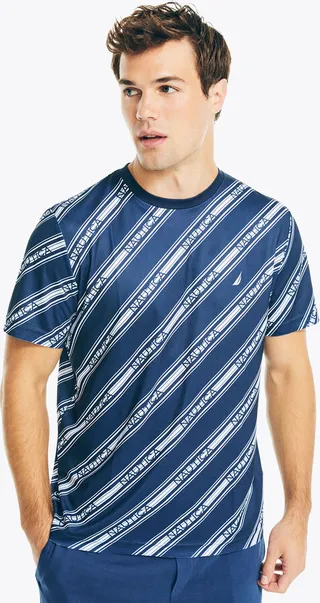 Sustainably Crafted Navtech Logo-Stripe T-Shirt