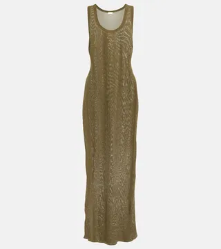 Semi-sheer maxi dress