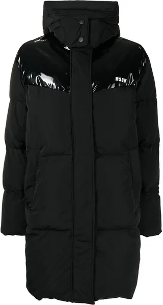Logo-Print Hooded Puffer Jacket