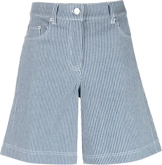 Striped Canvas Bermuda Shorts
