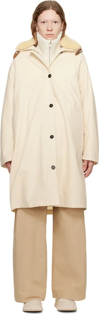 Jil Sander Beige Hooded Parka