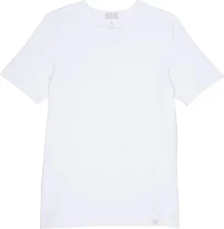 Hanro Cotton Essentials 2-Pack Crew Neck (White) Men's Clothing