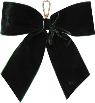 Johnny Loves Rosie - Emerald Velvet Bow Keyring