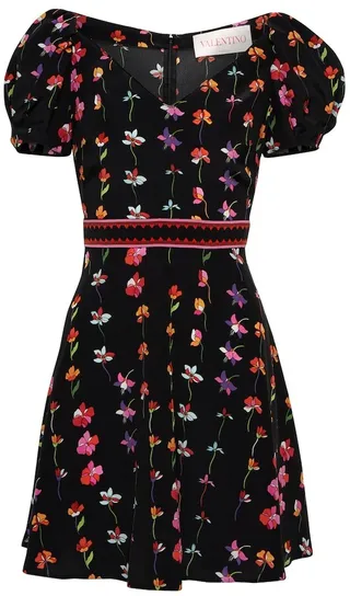 Floral silk minidress