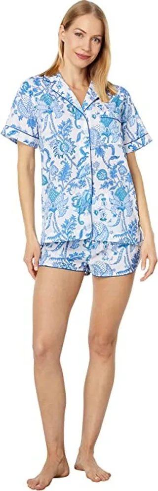 Roller Rabbit Amanda Lulu Shorts Set (Blue) Girl's Pajama Sets