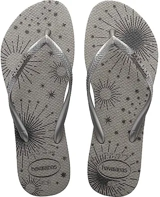 Havaianas Slim Party Flip Flop Sandal (Ice Grey) Women's Shoes