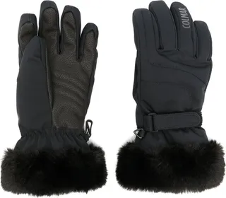 Faux-Fur Trim Gloves