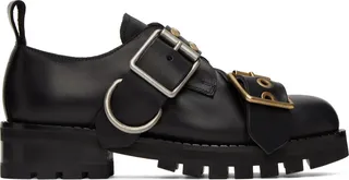 Vivienne Westwood Black Combat Buckle Oxfords