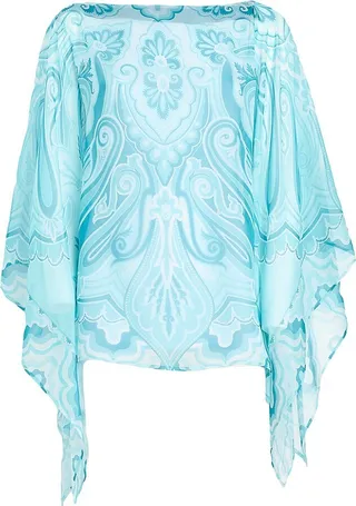 Printed Asymmetric Poncho