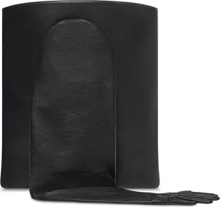 Glove leather tote bag