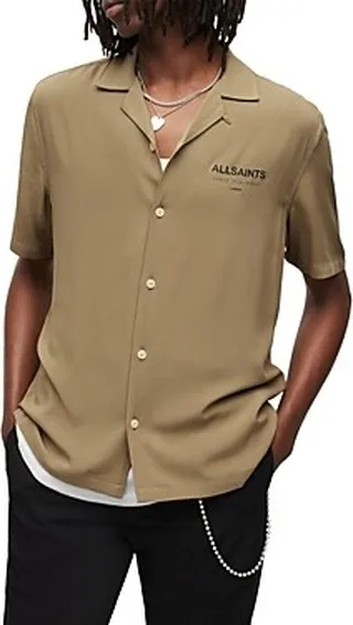 Allsaints Underground Relaxed Fit Short Sleeves Shirt