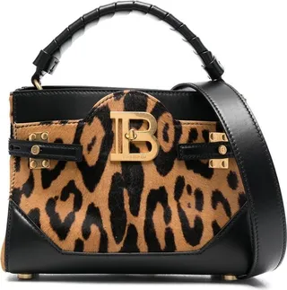 B-Buzz 22 leopard-print leather tote bag