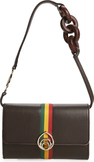 Lijadu Carved Wood Leather Bag