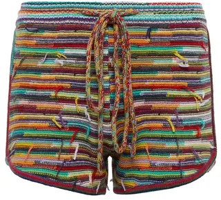 Cashmere and wool shorts