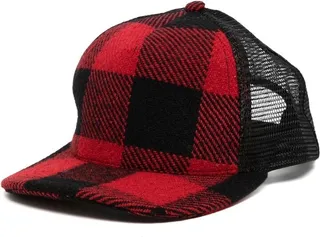 Check-Print Snapback Cap