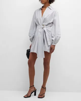 Ballard Pinstripe Mini Shirtdress