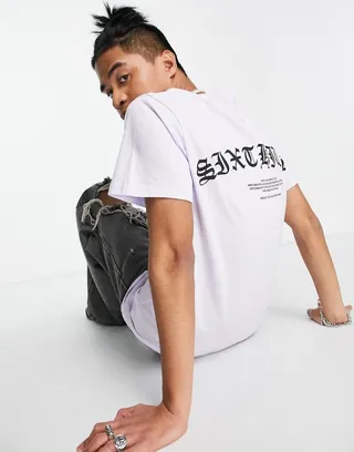 Sixth June gothic backprint t-shirt in purple