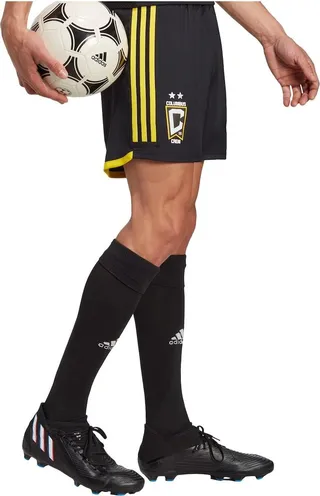 Men's adidas Black Columbus Crew Aeroready Authentic Shorts