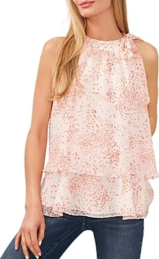 CeCe Tie Halter Neck Blouse