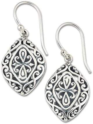 Sterling Silver Filigree Scrollwork Earrings