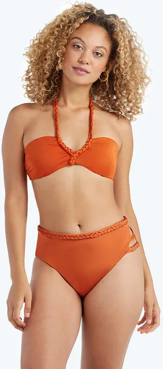 The Braided Bandeau Bikini Top - Canyon