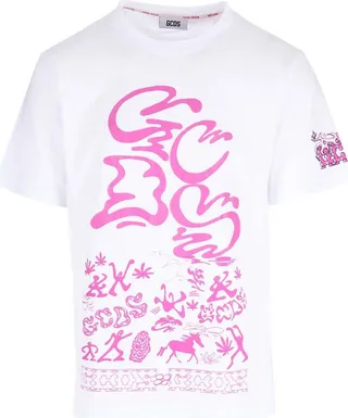 GCDS Graphic Printed Crewneck T-Shirt