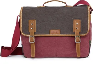 Tsd Brand Mountain Wood Canvas Messenger Bag