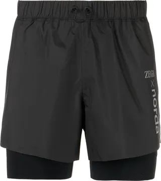 Black Logo-Print Running Shorts