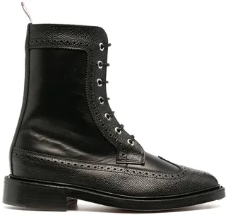 Brogue-Detail Ankle Boots