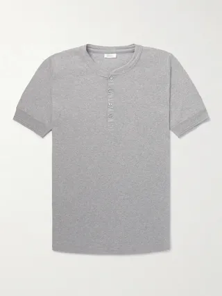 Karl Heinz Slim-Fit Cotton-Jersey Henley T-Shirt