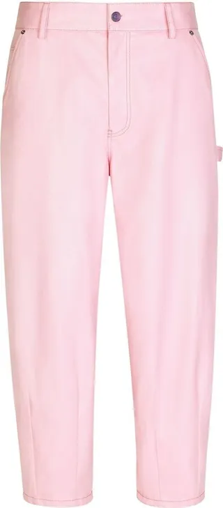 Logo-Plaque Cropped Trousers