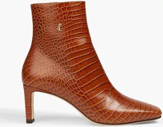 Minori 65 croc-effect leather ankle boots