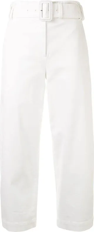 Belted Cropped Trousers