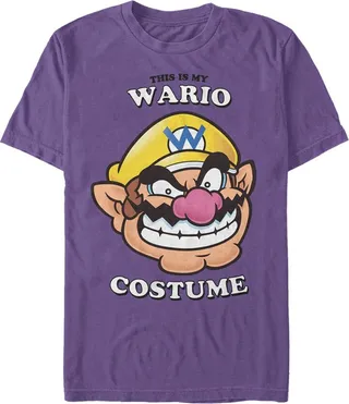 Men's Nintendo This Is My Wario Costume T-Shirt - Purple - Large