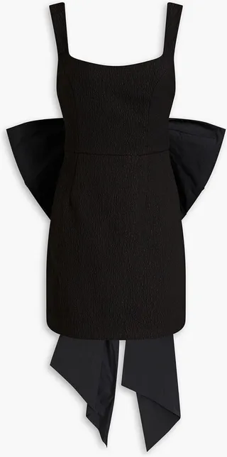Calla bow-embellished cloqué mini dress