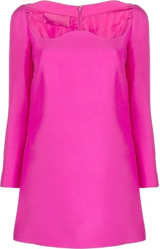 Scallop-Edge Shift Dress