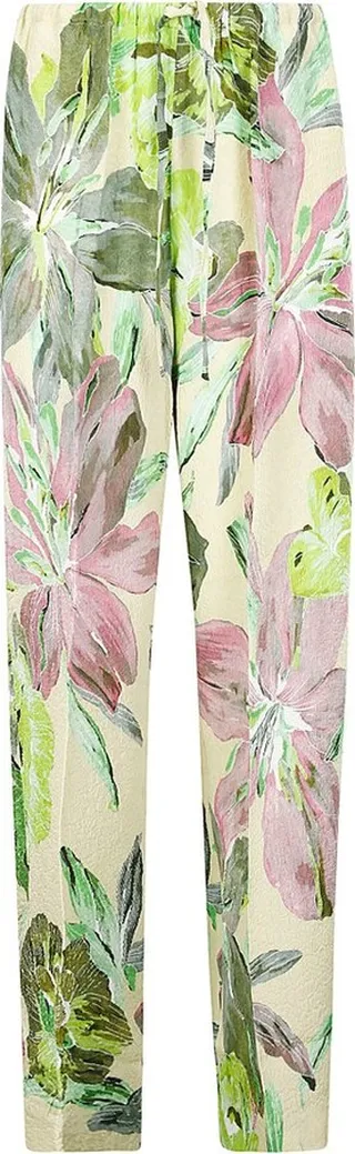 Dries Van Noten Floral Printed Straight Leg Trousers