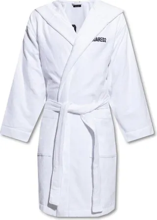 Dsquared2 Hooded Belted Bathrobe