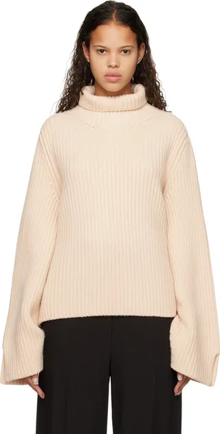KHAITE Beige 'The Molly' Turtleneck